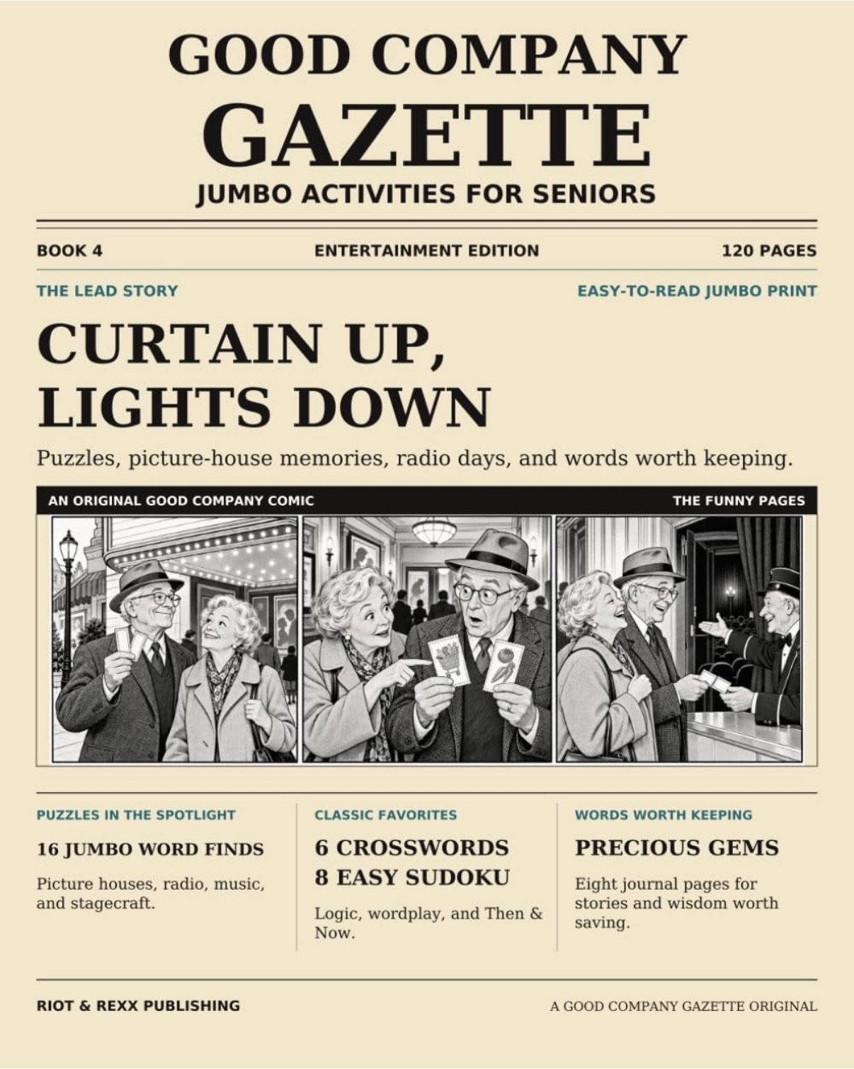 Curtain Up, Lights Down: Jumbo Activities for Seniors cover